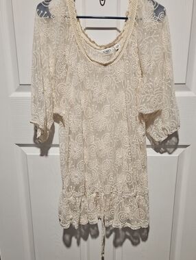 Cato Cream Lace Tunic 8